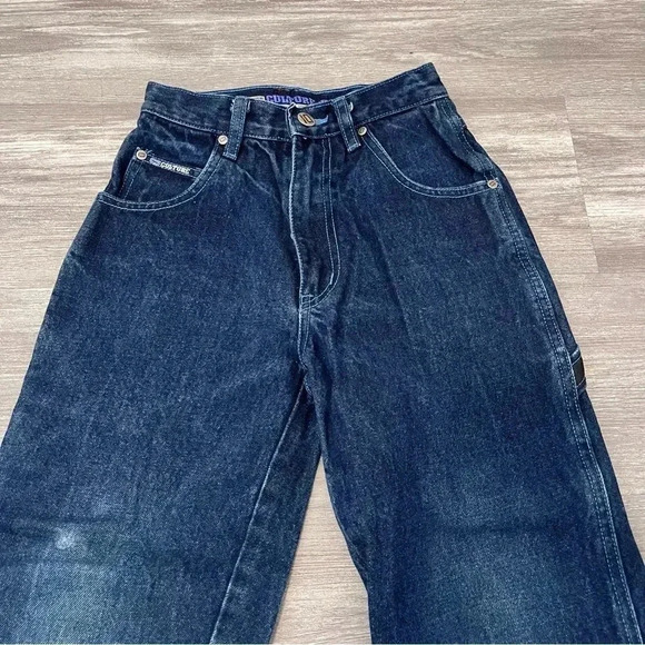 Vtg Y2K Baggy Wide Leg Loose Fit Carpenter Jeans Size Boys 7 Skater Y2K Culture - Picture 2 of 10